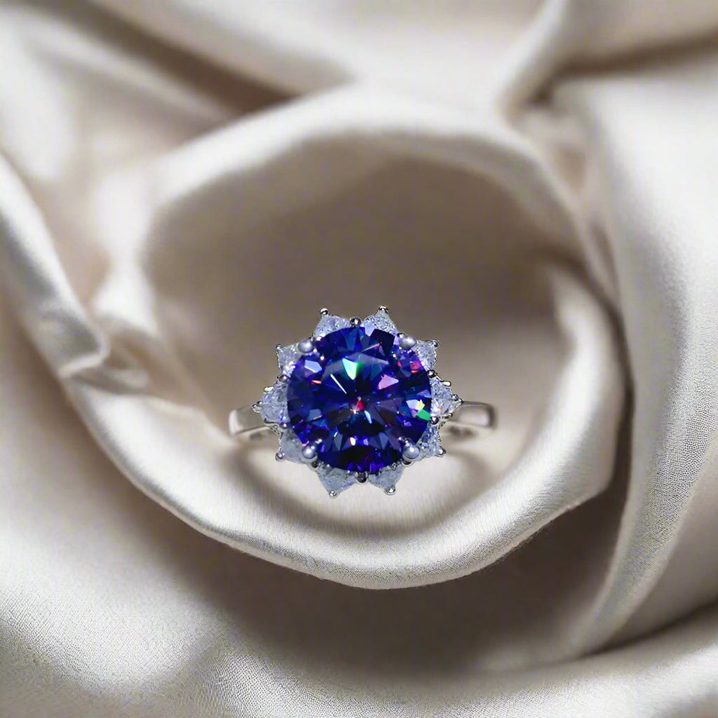 10 Carat Moissanite 925 Sterling Silver Ring