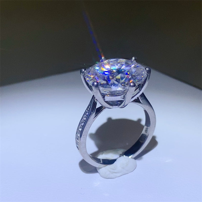 10 Carat Moissanite Engagement Ring