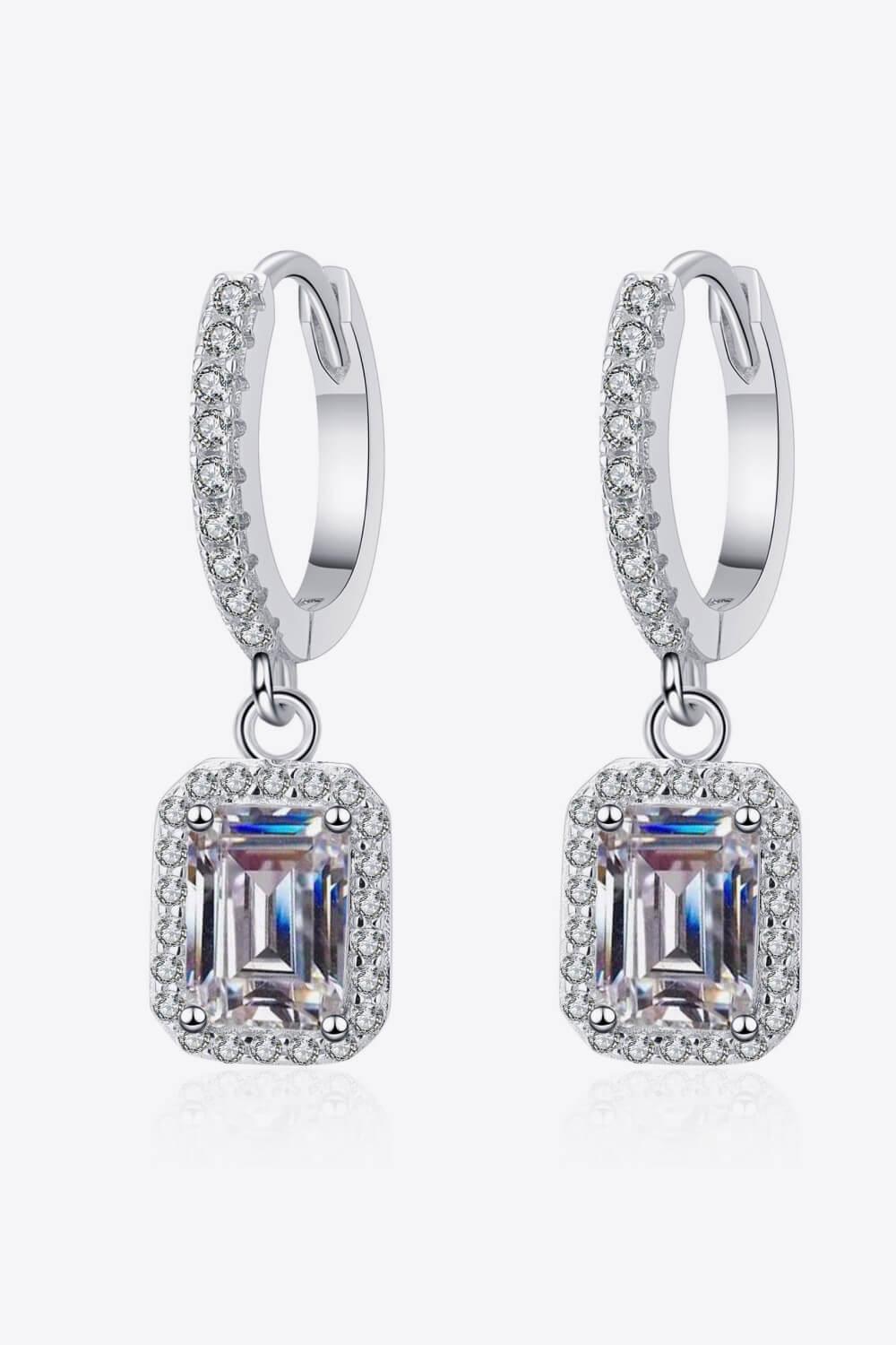 Moissanite 925 Sterling Silver Drop Earrings - PRAYANS
