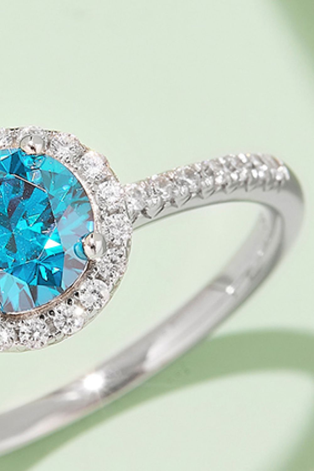 oval engagement ring with hidden halo