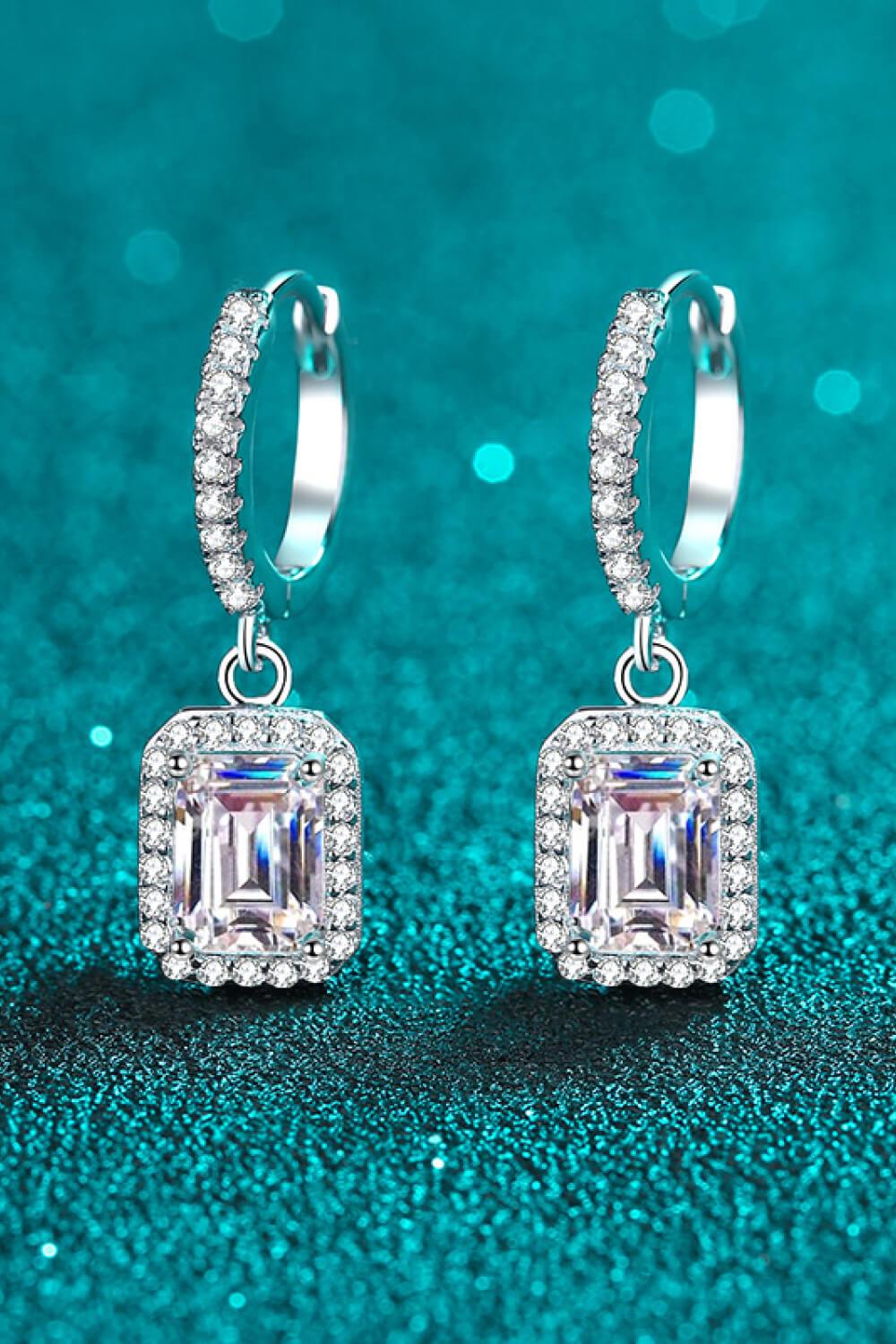 Moissanite 925 Sterling Silver Drop Earrings - PRAYANS