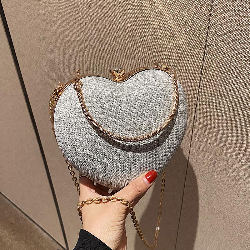 New Fashion Chain Crossbody Explosion Handheld Peach Heart Bag - PRAYANS