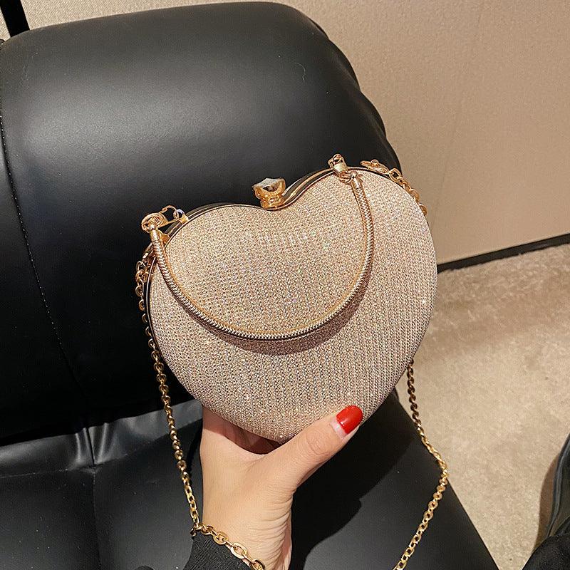 New Fashion Chain Crossbody Explosion Handheld Peach Heart Bag - PRAYANS