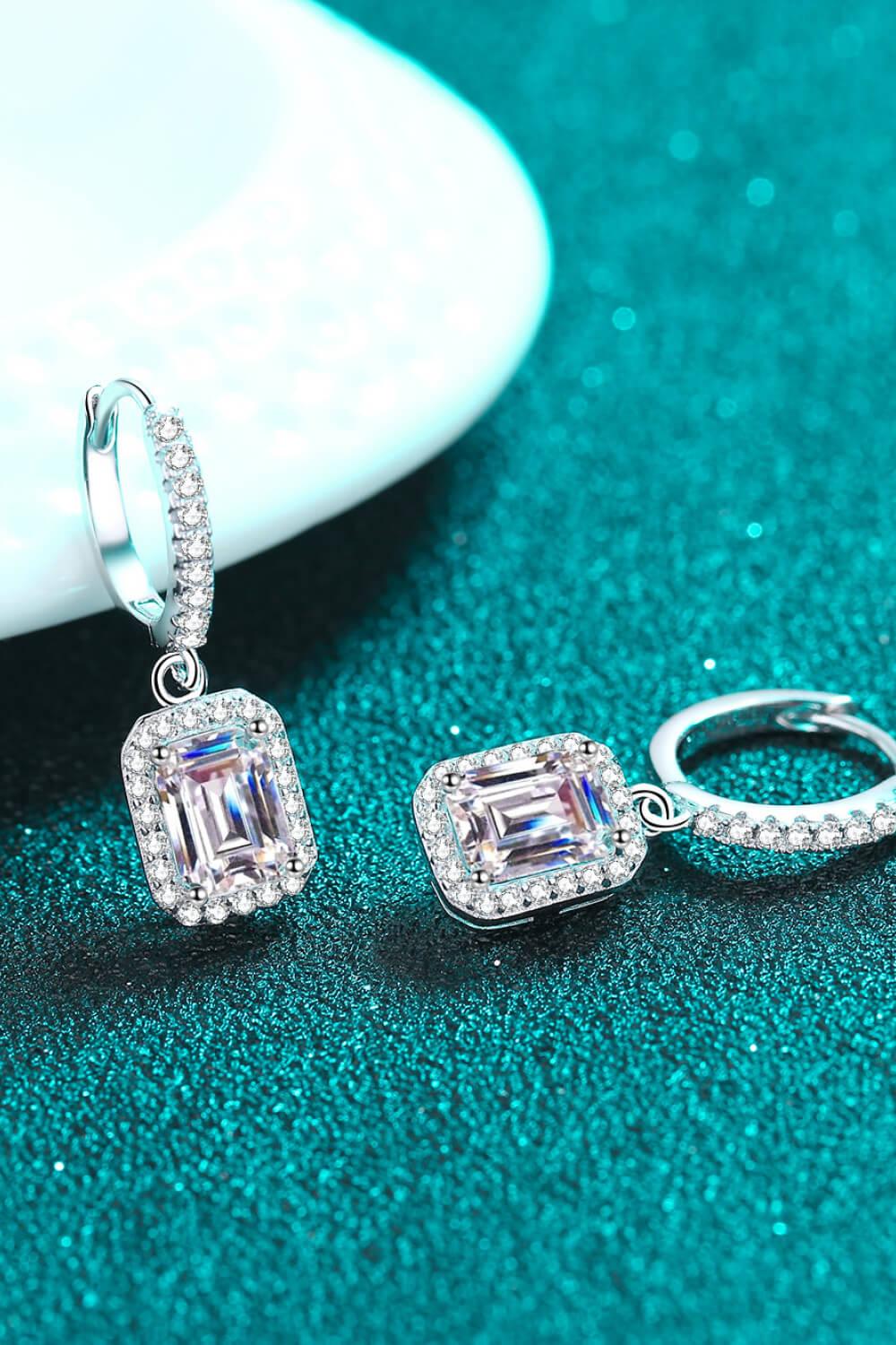 Moissanite 925 Sterling Silver Drop Earrings - PRAYANS