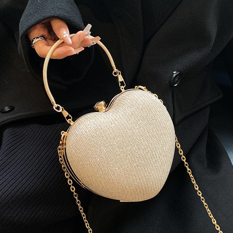 New Fashion Chain Crossbody Explosion Handheld Peach Heart Bag - PRAYANS