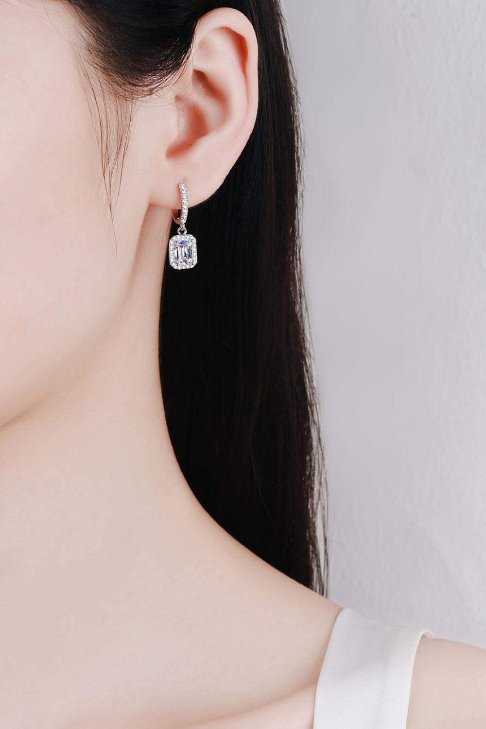 Moissanite 925 Sterling Silver Drop Earrings - PRAYANS