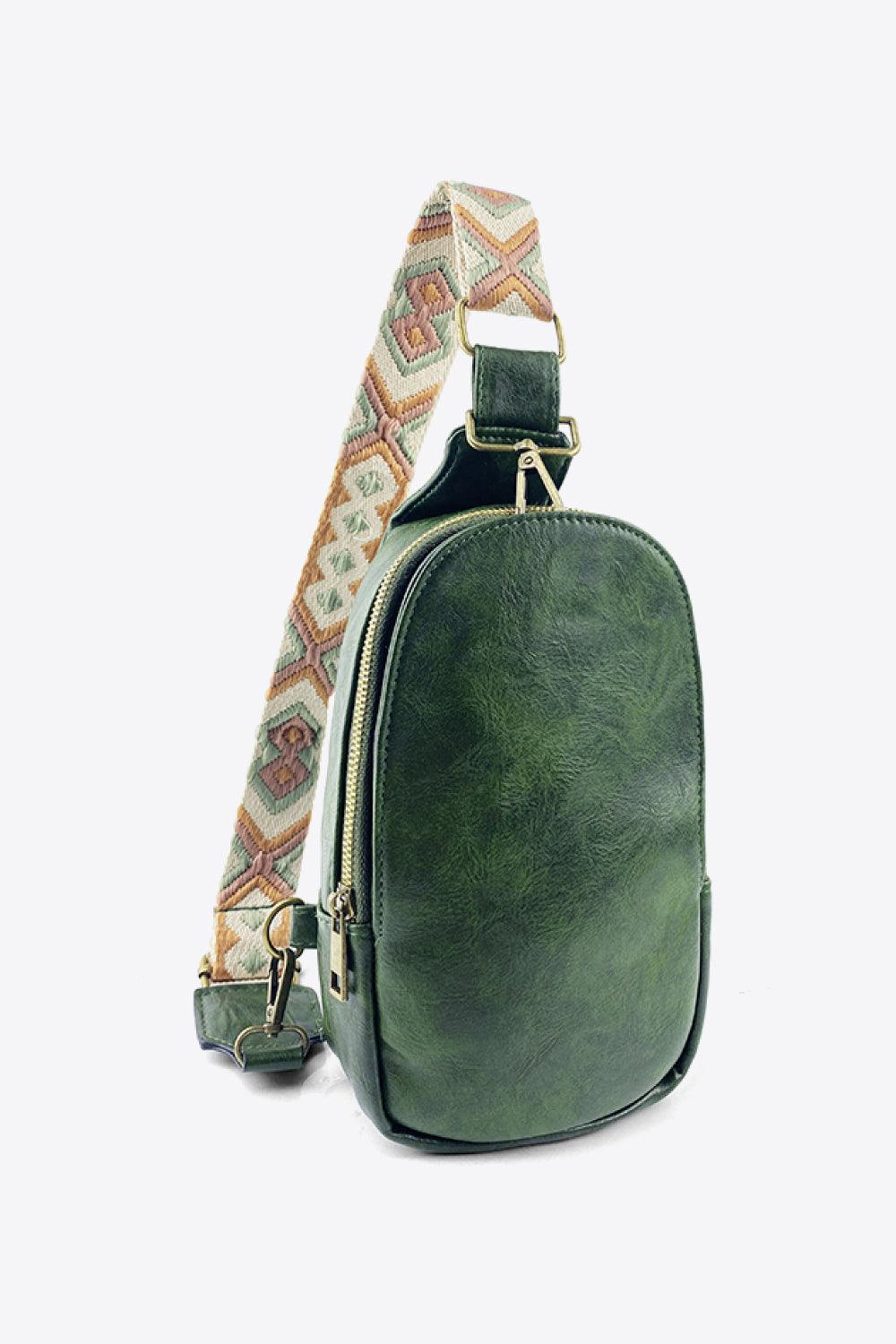 Adjustable Strap PU Leather Sling Bag - PRAYANS