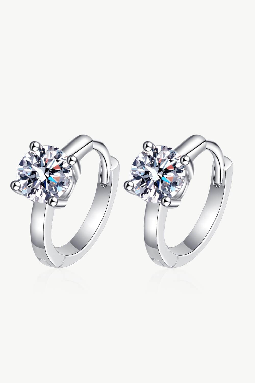Moissanite Huggie Earrings - PRAYANS