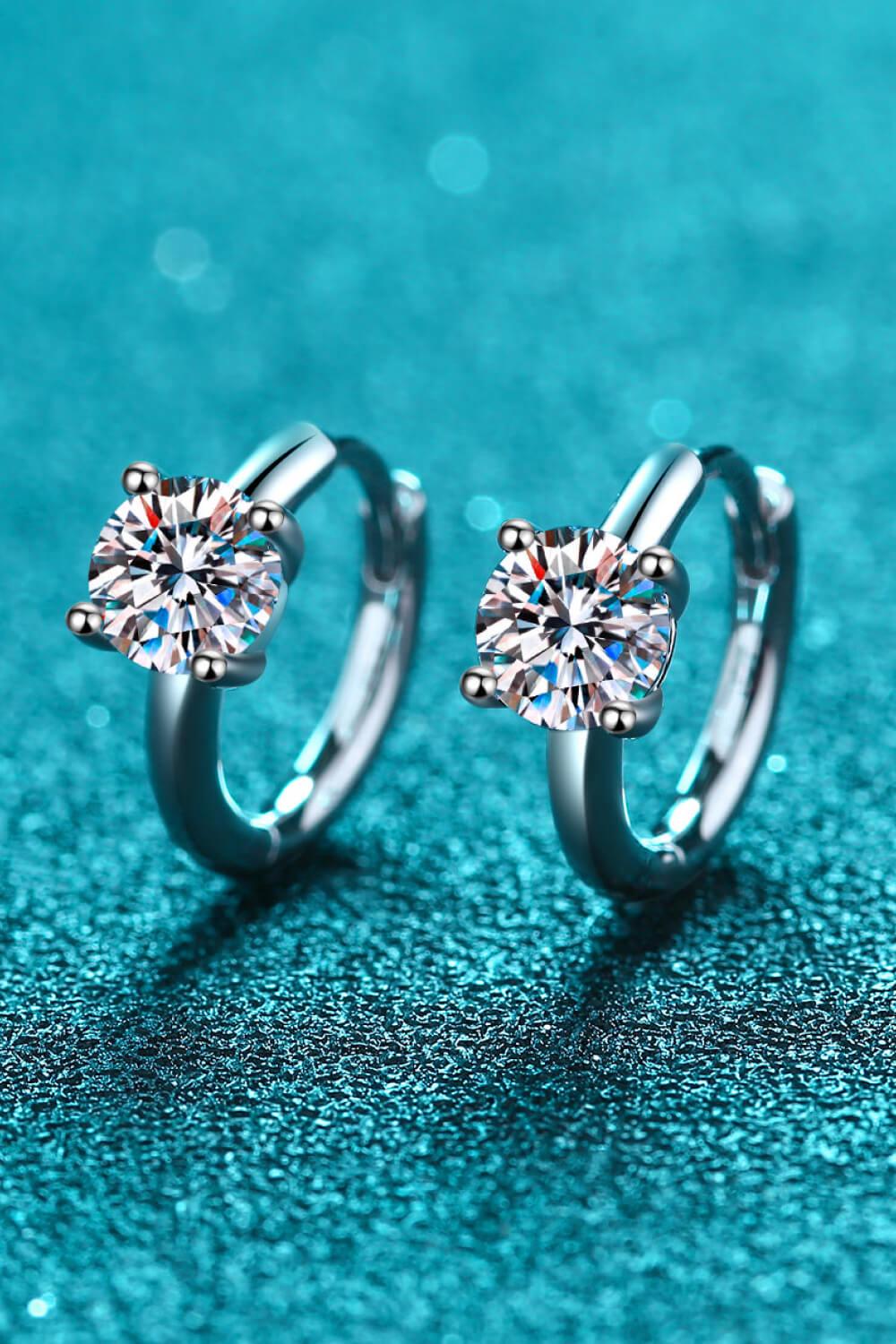 Moissanite Huggie Earrings - PRAYANS