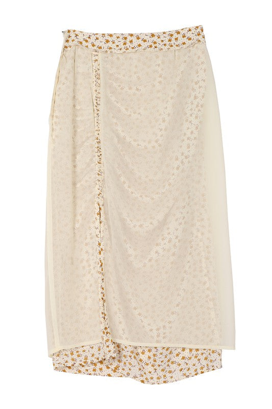 ruched dressy bottom skirt - PRAYANS