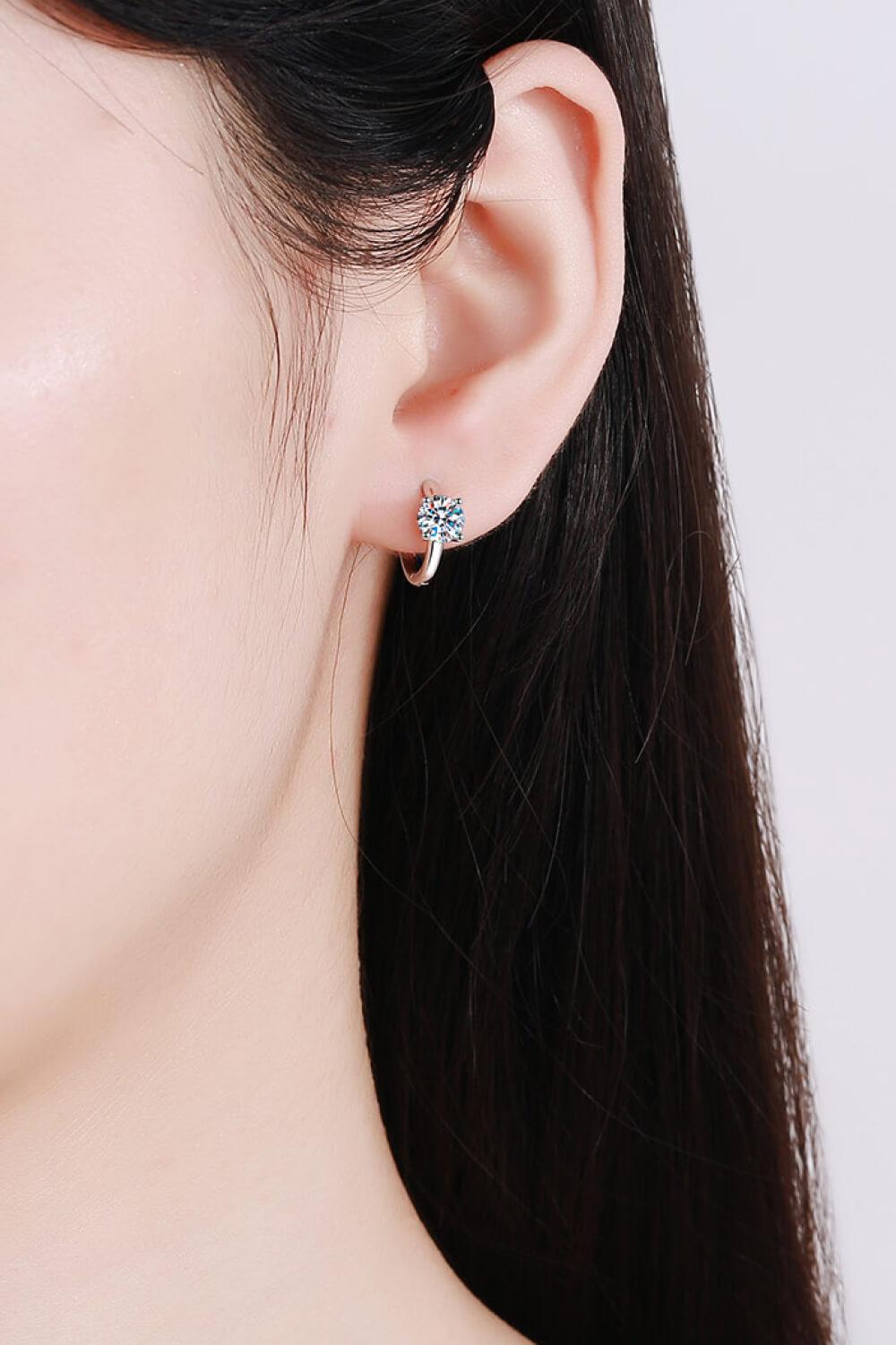 Moissanite Huggie Earrings - PRAYANS