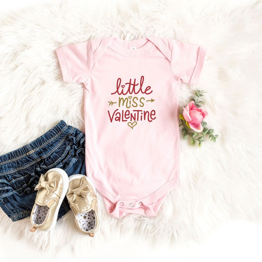 Little Miss Valentine Baby Onesie - PRAYANS