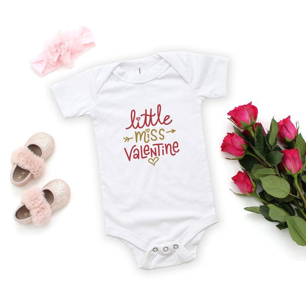 Little Miss Valentine Baby Onesie - PRAYANS