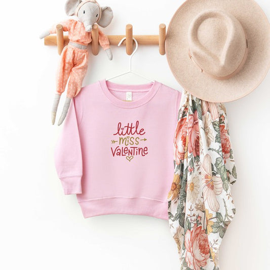 Little Miss Valentine Toddler Sweatshirt - PRAYANS