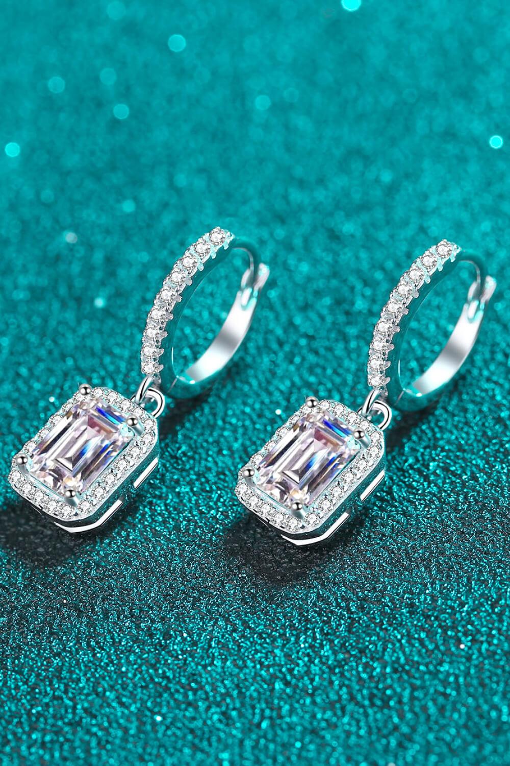 Moissanite 925 Sterling Silver Drop Earrings - PRAYANS