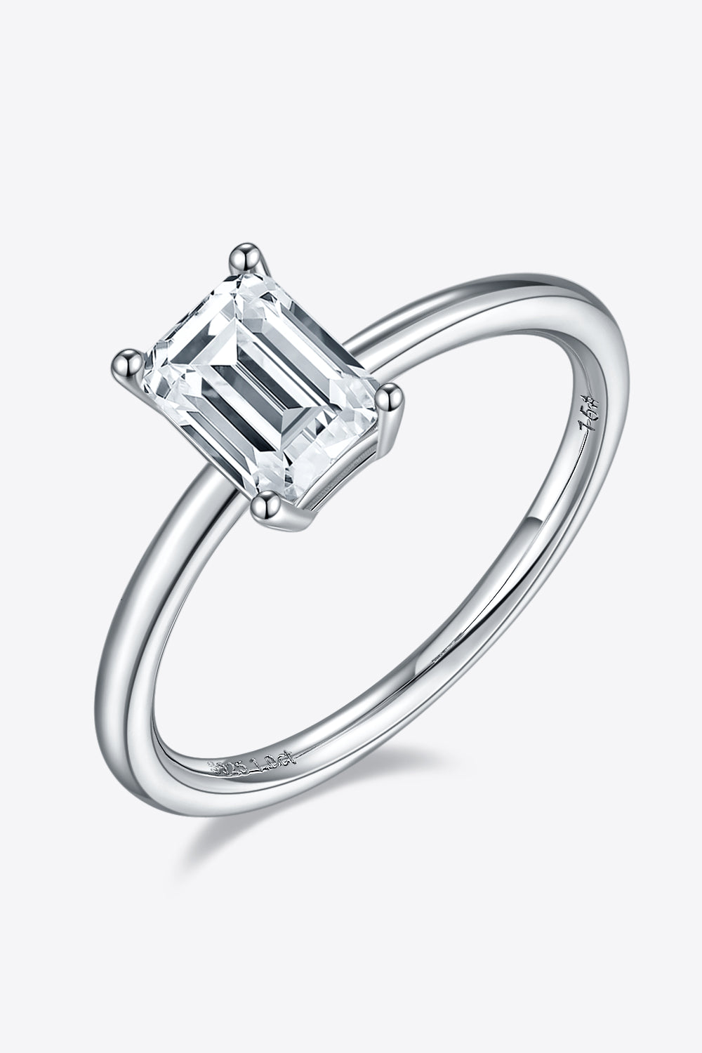 clear sparkling crown solitaire ring