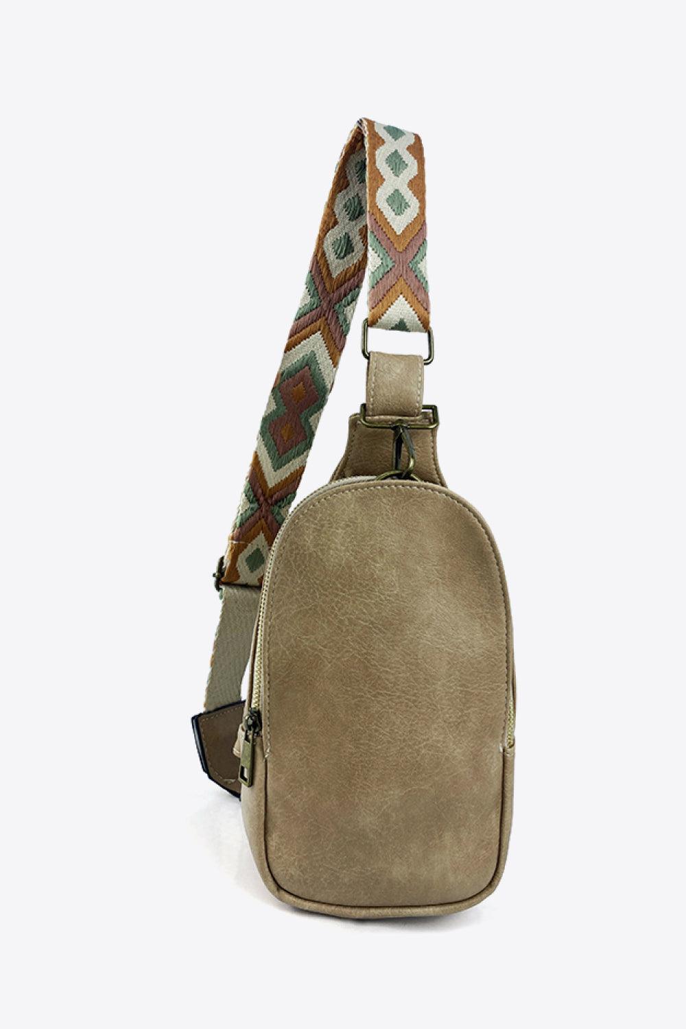 Adjustable Strap PU Leather Sling Bag - PRAYANS