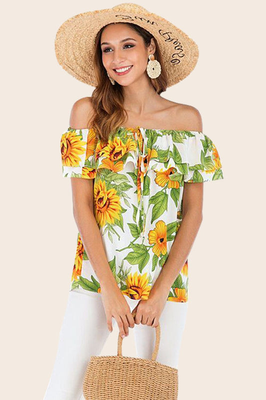 Floral Off-Shoulder Layered Blouse