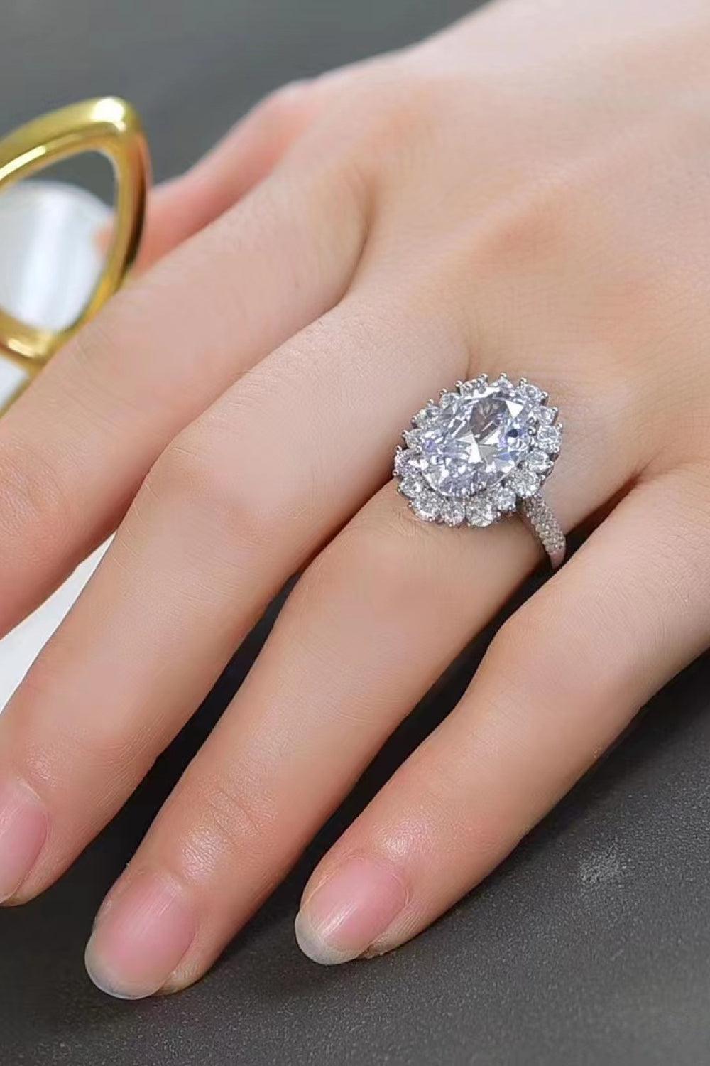 8 carat moissanite ring