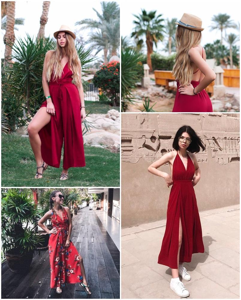 Sexy v Neck Backless Jumpsuit - PRAYANS