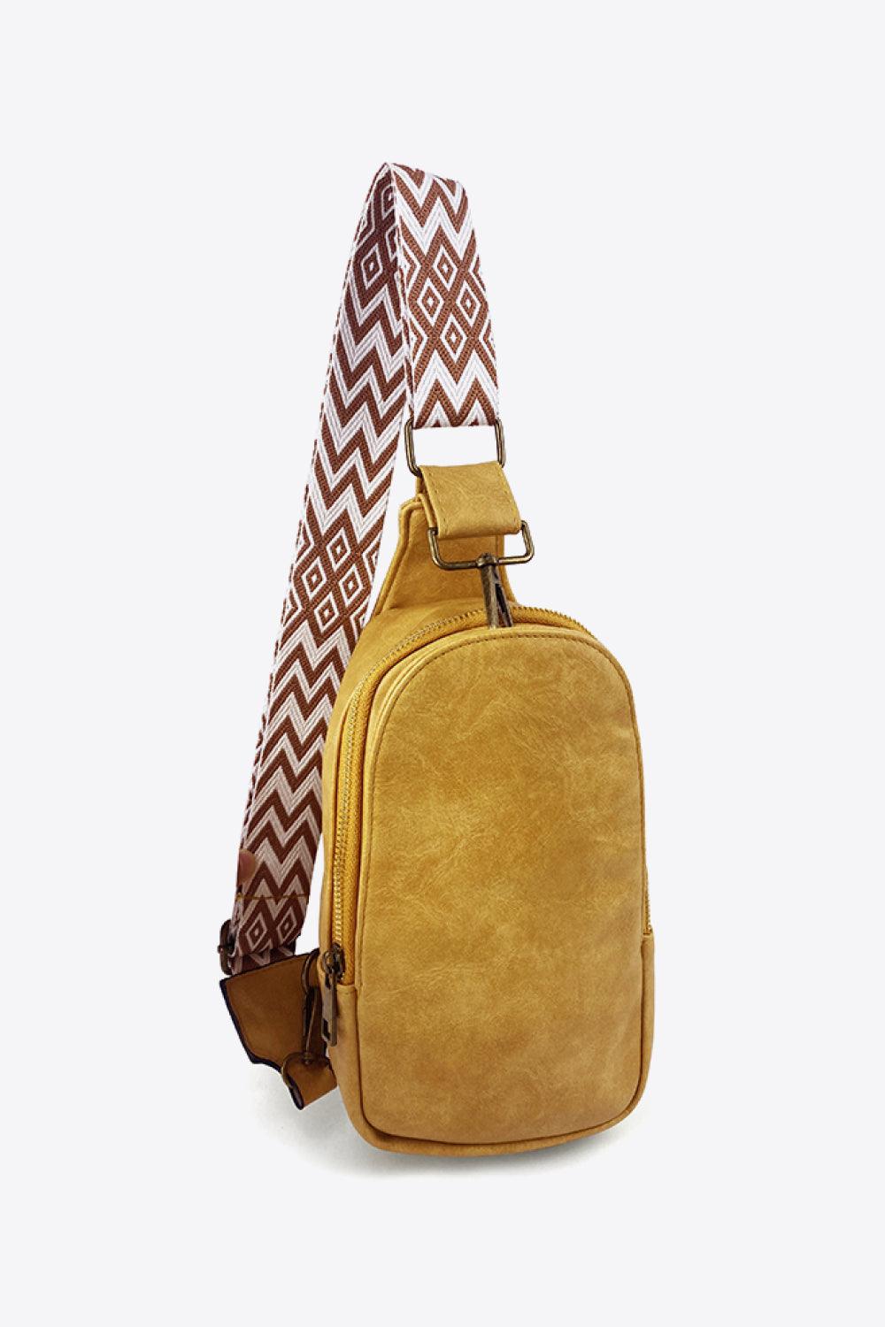 Adjustable Strap PU Leather Sling Bag - PRAYANS