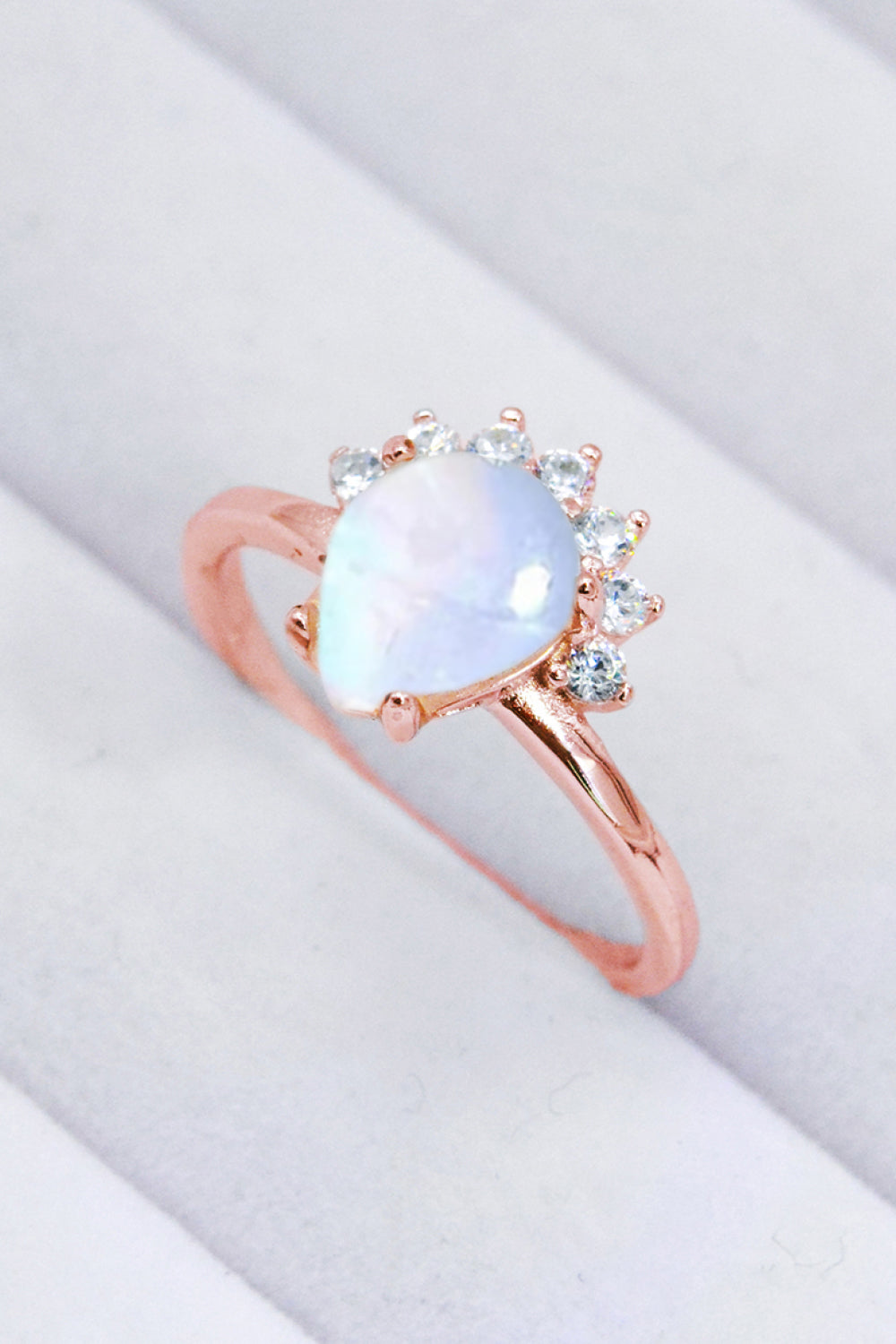 rose gold moonstone ring