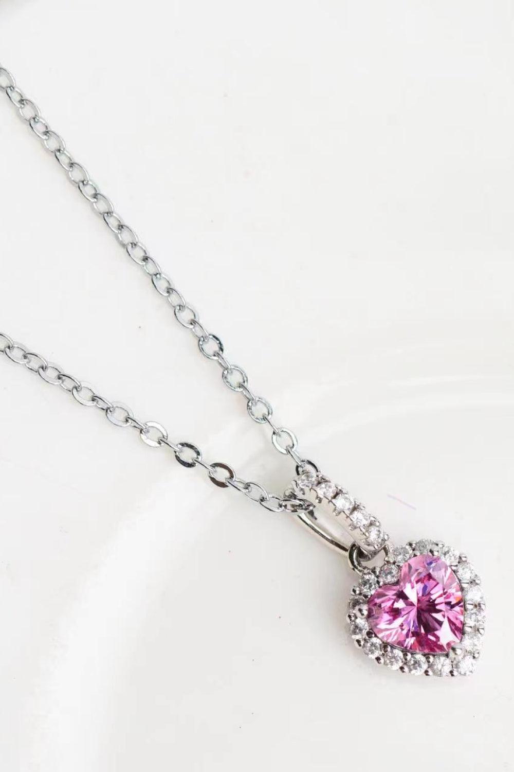 1 Carat Moissanite Heart Pendant Necklace - PRAYANS