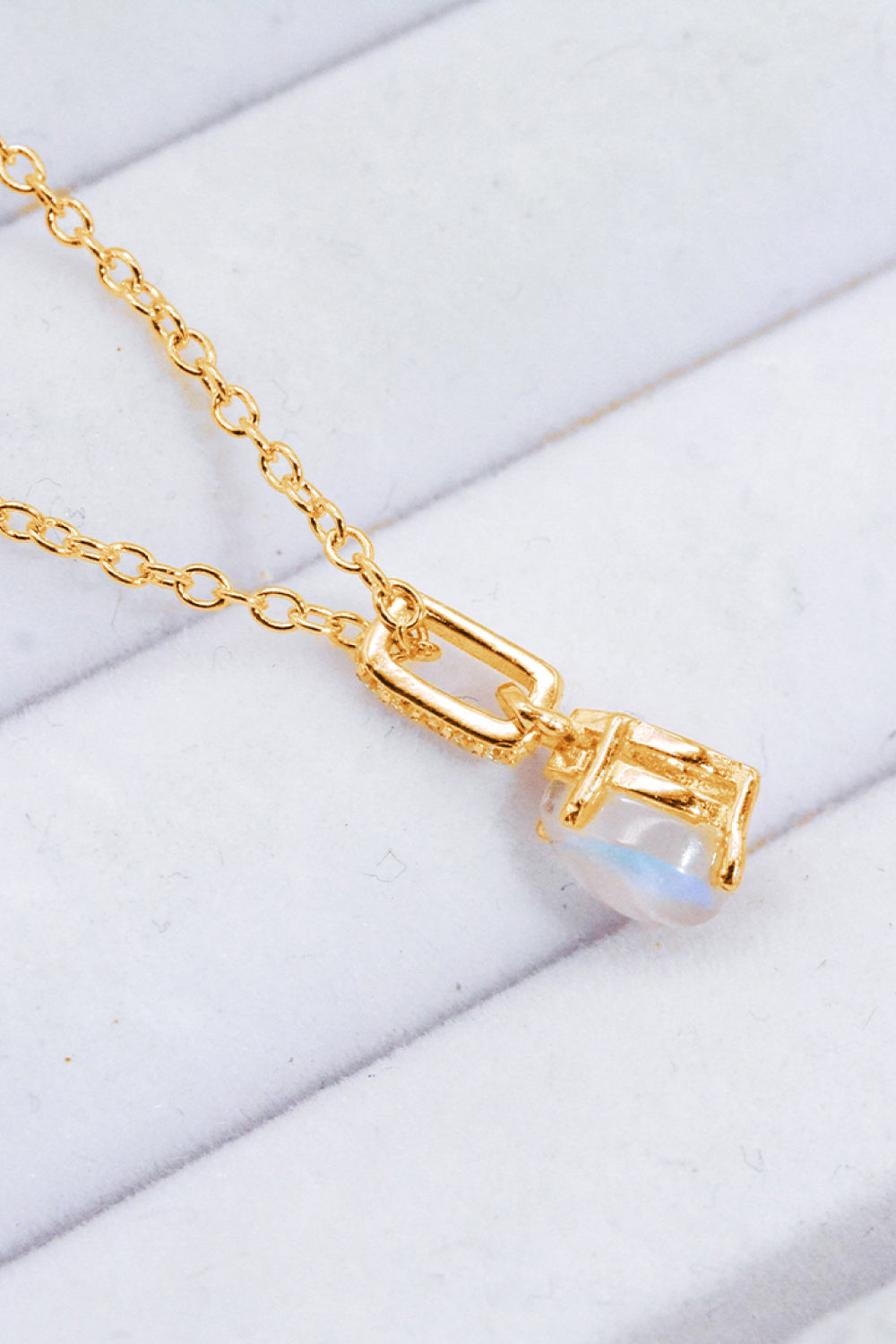 Moonstone Teardrop Pendant Necklace