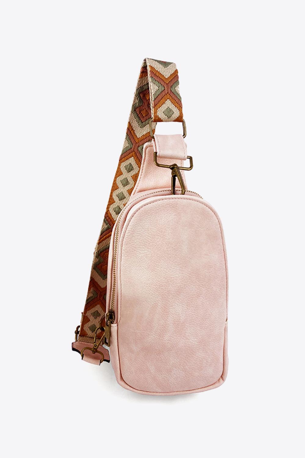 Adjustable Strap PU Leather Sling Bag - PRAYANS