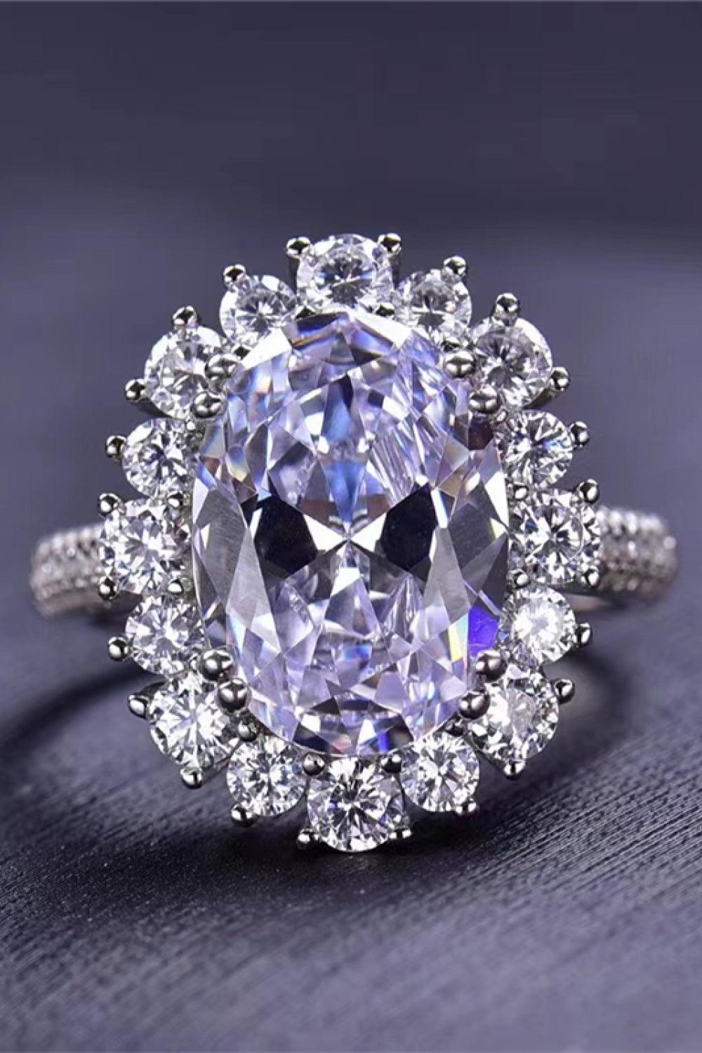 oval moissanite ring